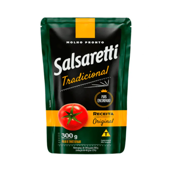 Molho de Tomate Salsaretti Tradicional Pouch - 300gr - Imagem 1