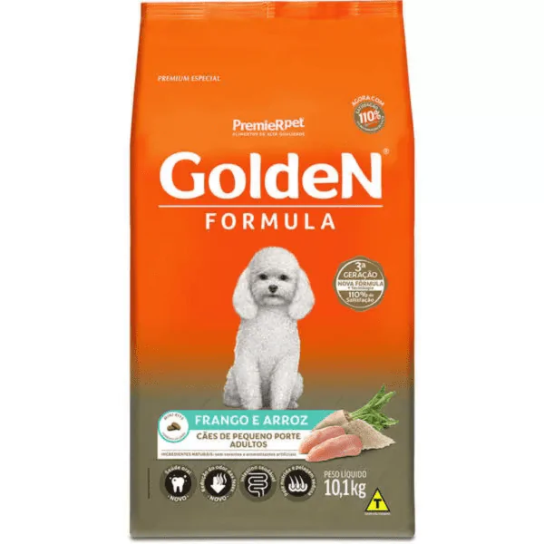 Ração Golden Formula Cães Adultos Porte Pequeno Frango e Arroz - 10,1Kg - Imagem 2