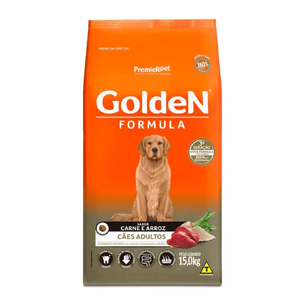 Ração Golden Formula Cães Adultos Carne e Arroz - 15 Kg - Imagem 2