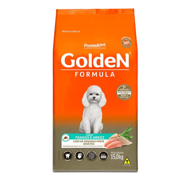 Ração Golden Formula Cães Adultos Porte Pequeno Frango e Arroz - 15Kg - Imagem 2