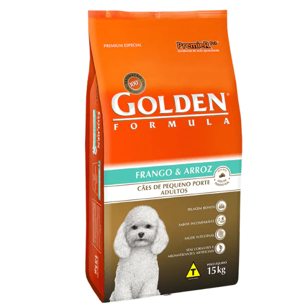 Ração Golden Formula Cães Adultos Porte Pequeno Frango e Arroz - 15Kg - Imagem 1