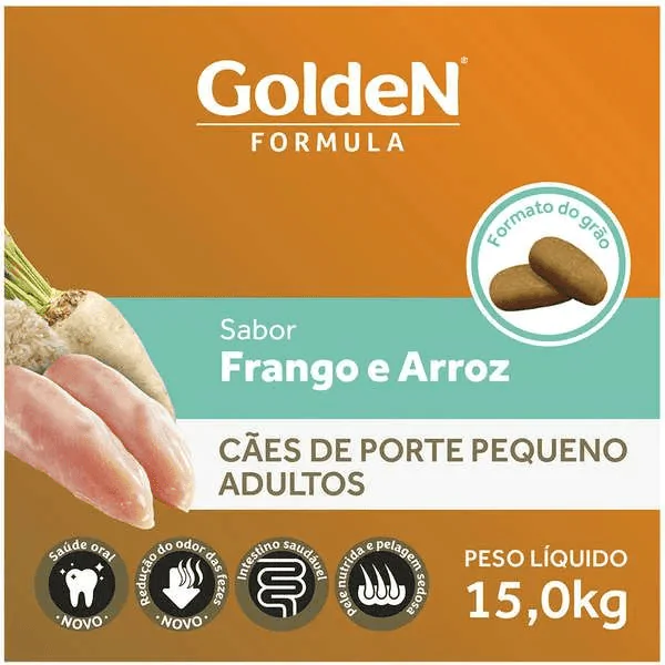 Ração Golden Formula Cães Adultos Porte Pequeno Frango e Arroz - 15Kg - Imagem 3