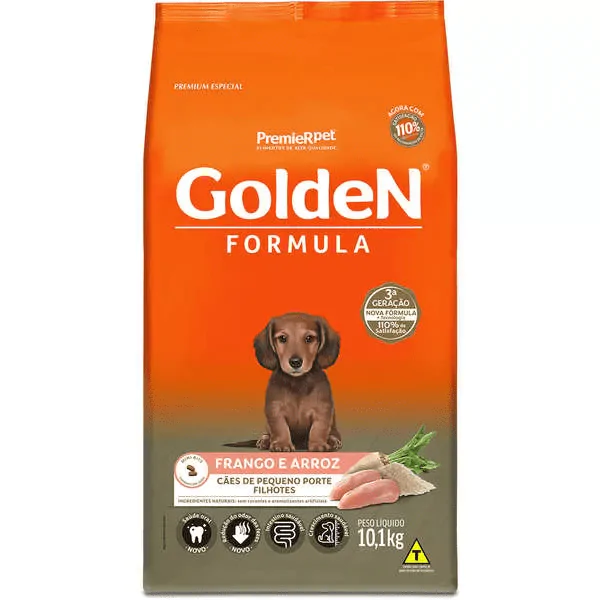 Ração Golden Formula Cães Filhotes Porte Pequeno Frango e Arroz - 10,1Kg - Imagem 2