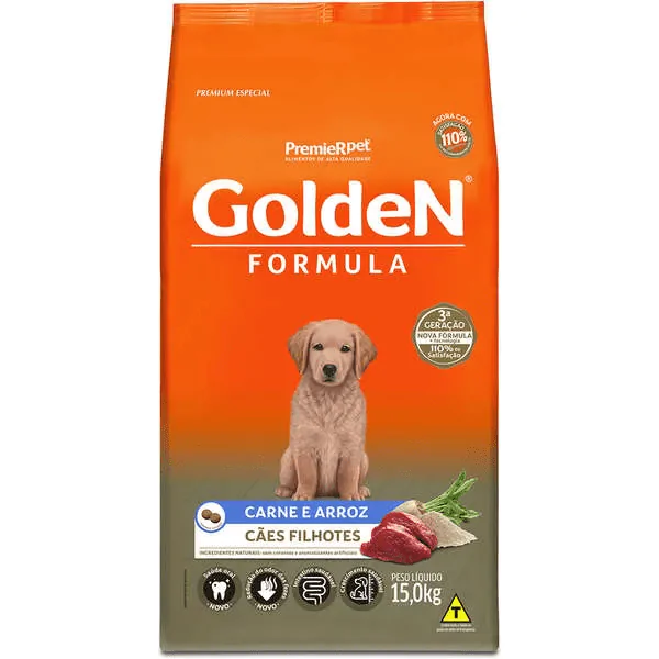 Ração Golden Formula Cães Filhotes Carne e Arroz - 15 Kg - Imagem 2