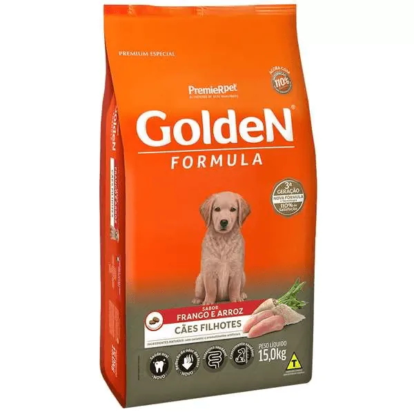Ração Golden Formula Cães Filhotes Frango e Arroz - 15 Kg - Imagem 1