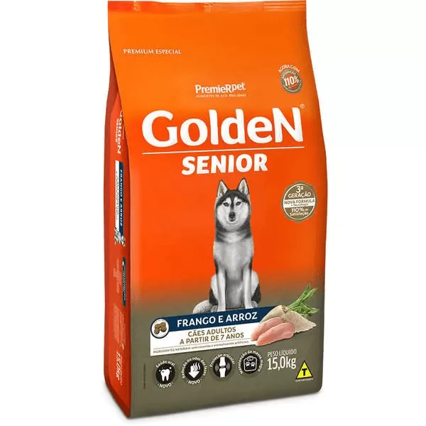 Ração Golden Formula Sênior Frango e Arroz - 15 Kg - Imagem 1