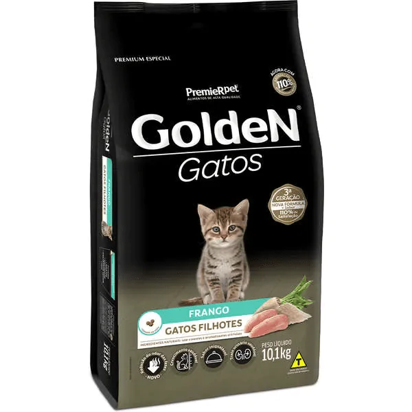 Ração Golden Gatos Filhotes Frango - 10,1 Kg - Imagem 1