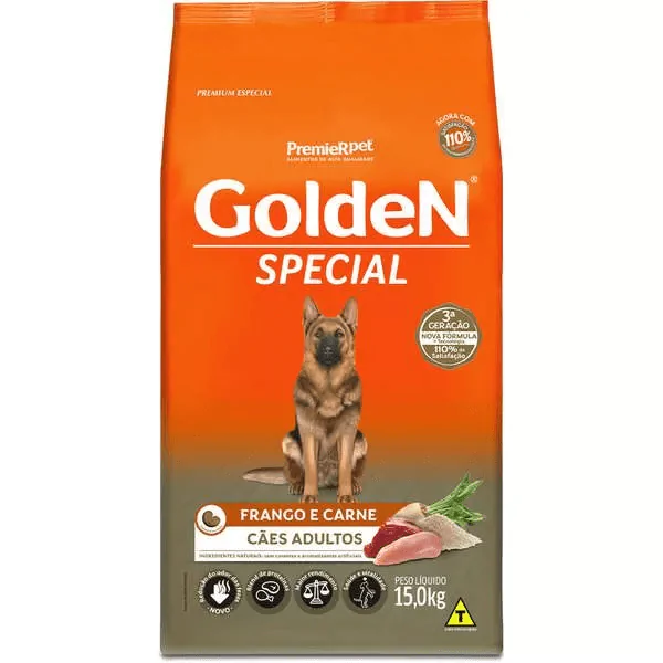 Ração Golden Special Cães Adultos Frango e Carne - 15 Kg - Imagem 2