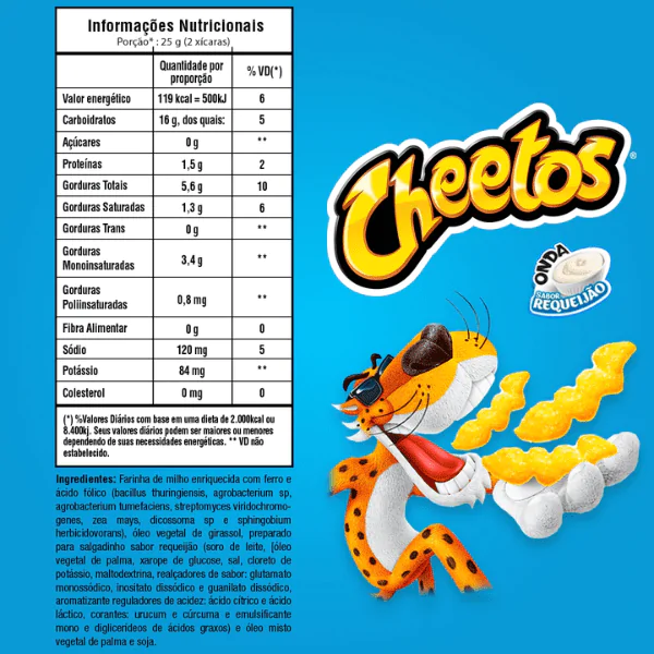 Salgadinho Cheetos Requeijão - 105gr - Imagem 2