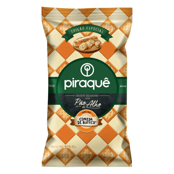 Piraquê Comida di Buteco Pão de Alho - 90G - Imagem 1