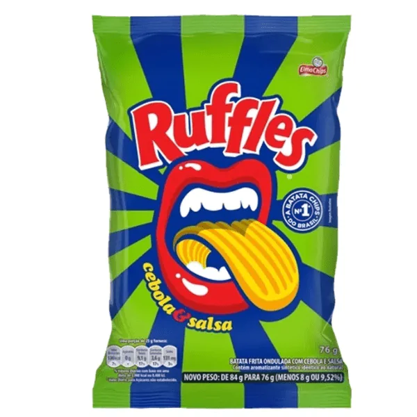 Salgadinho Ruffles Cebola e Salsa - 68gr - Imagem 1