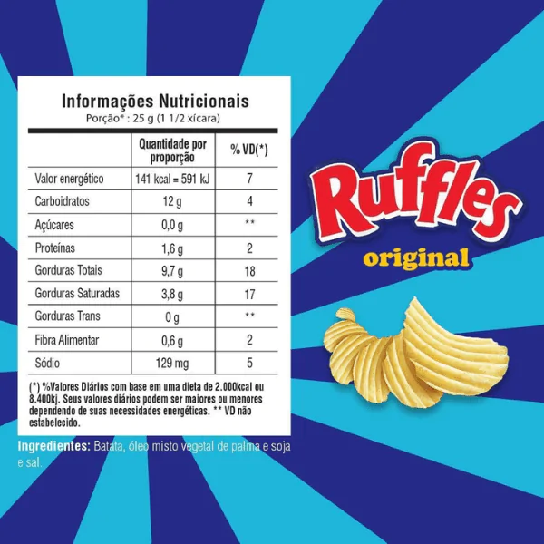 Salgadinho Ruffles Original - 145gr - Imagem 2