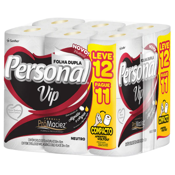 Papel Higiênico Personal Vip FD 30m - 12und - Imagem 1