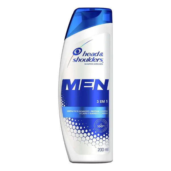 Shampoo Head&Shoulders Men 3 em 1 - 200ml - Imagem 1