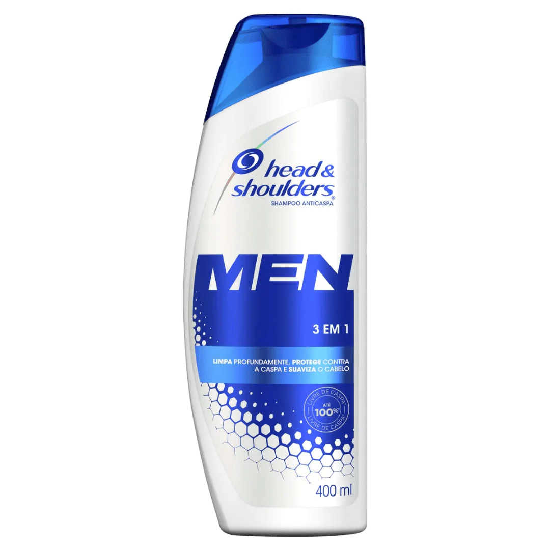 Shampoo Head&Shoulders Men 3 em 1 - 400ml - Imagem 1