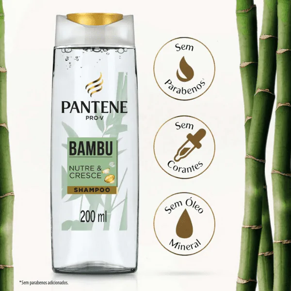 Shampoo Pantene Bambu Nutre&Cresce - 400ml - Imagem 2