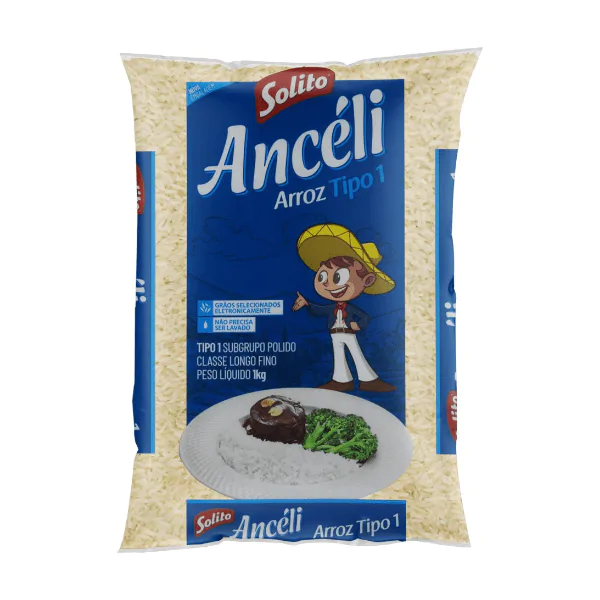 Arroz Branco Tipo 1 Anceli - 1Kg - Imagem 1