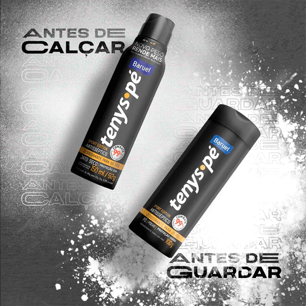 Talco Anti-Septico Tenys Pé Sport - 100gr - Imagem 3