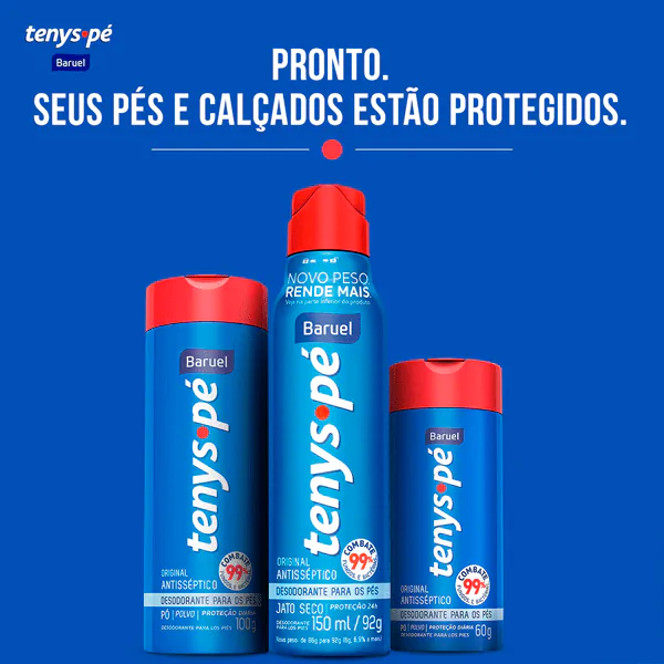 Talco Anti-Septico Tenys Pé Tradicional - 130gr - Imagem 3