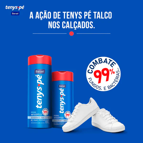 Talco Anti-Septico Tenys Pé Tradicional - 130gr - Imagem 2