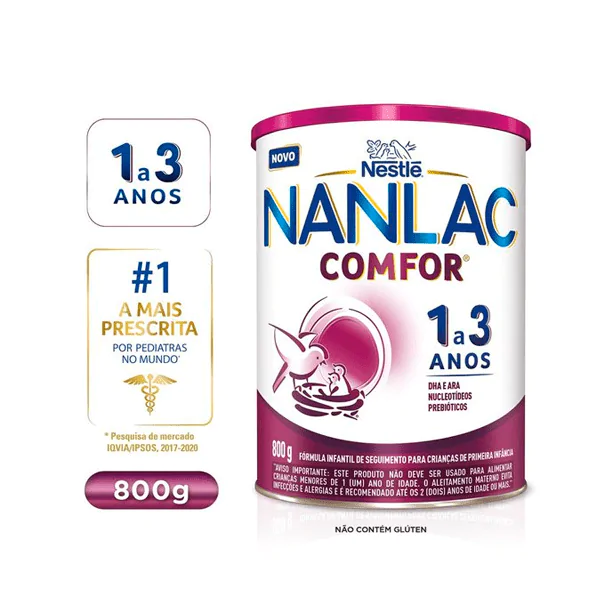 Fórmula Infantil Nanlac Comfor 1 a 3 - 800gr - Imagem 4