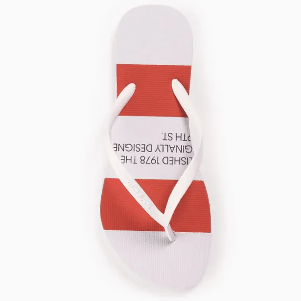 Chinelo Calvin Klein Stripes 1978 Branco - Imagem 2