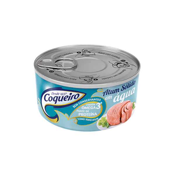 Atum Coqueiro Sólido Natural - 170G-12 Atum Coqueiro Sólido Natural - 170gr - Imagem 1