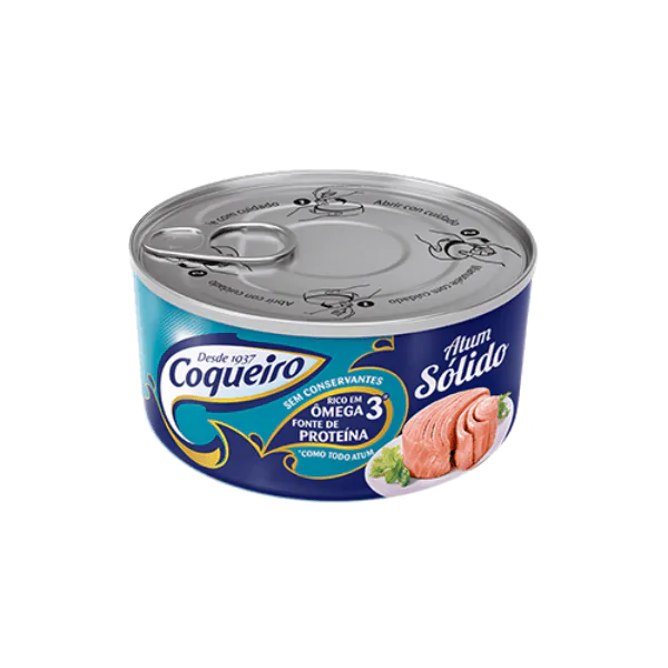 Atum Coqueiro Sólido Óleo - 170G-1 Atum Coqueiro Sólido Óleo - 170gr - Imagem 1