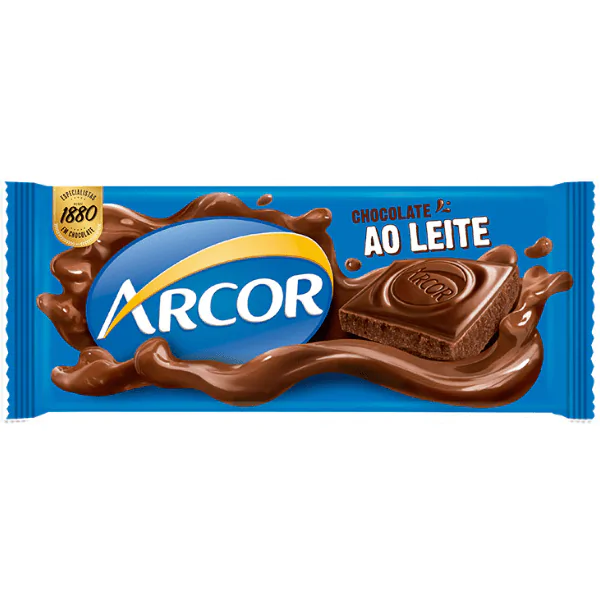 Barra de Chocolate Arcor Ao Leite - 80gr-1 Barra de Chocolate Arcor Ao Leite-80gr - Imagem 1