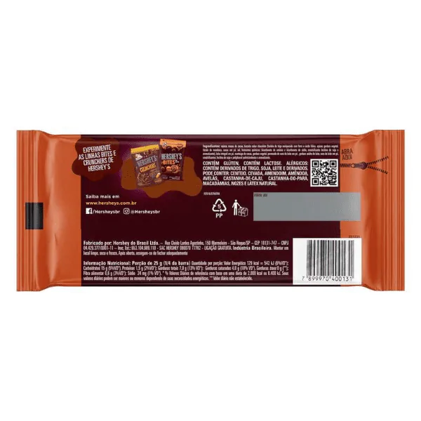 Barra de Chocolate Hershey's Cookies - 77gr - Imagem 2