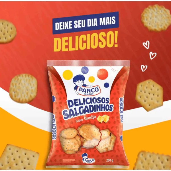 Biscoito Panco Salgado Sabor Queijo - 500gr - Imagem 2