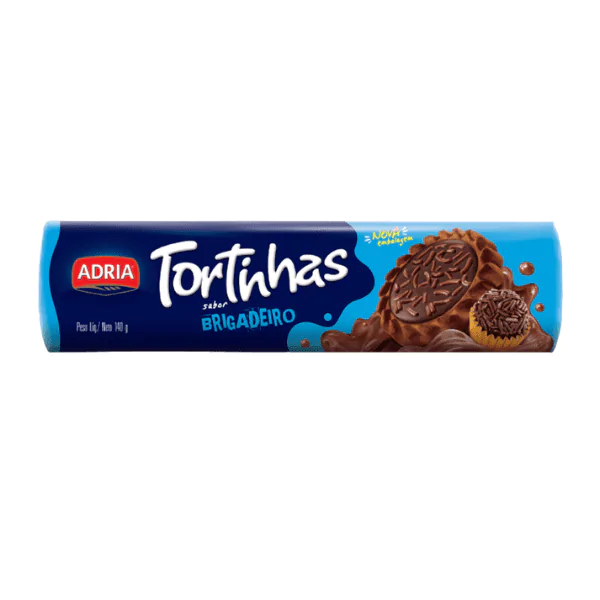 Biscoito Recheado Tortinhas Adria Brigadeiro - 140G - Imagem 1