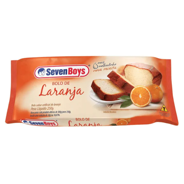 Bolo Seven Boys Laranja - 250gr - Imagem 1