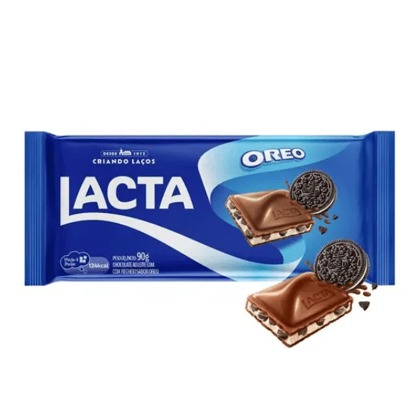 Barra de Chocolate Lacta Ao Leite/Oreo - 80gr - Imagem 2