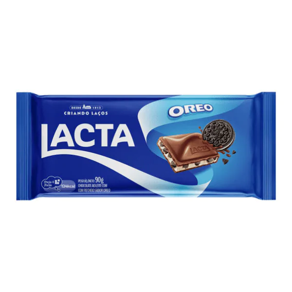 Barra de Chocolate Lacta Ao Leite/Oreo - 80gr
