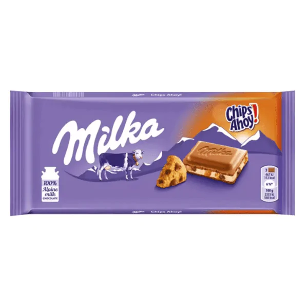 Barra de Chocolate Milka Chips Ahoy - 100gr - Imagem 2