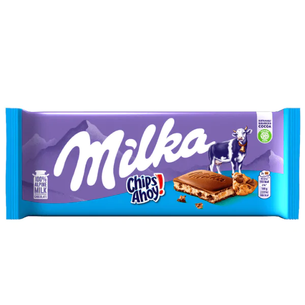 Barra de Chocolate Milka Chips Ahoy - 100gr - Imagem 1