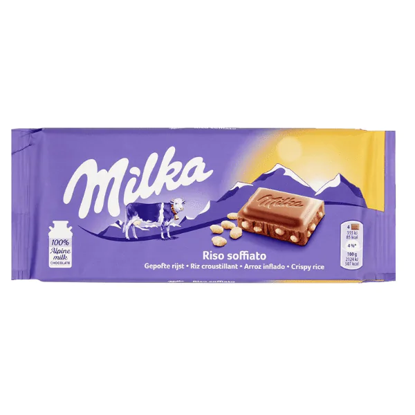 Barra de Chocolate Milka Rice Crisps - 100gr - Imagem 1