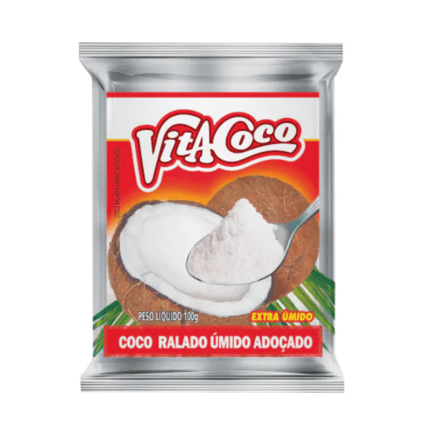 Coco Ralado Úmido e Adoçado Vitacoco - 50G - Imagem 1