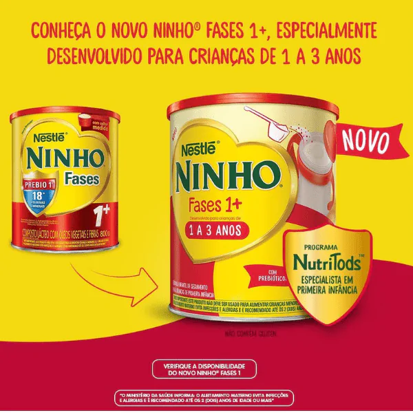Composto Lácteo Ninho Fases 1+ - 800gr - Imagem 3