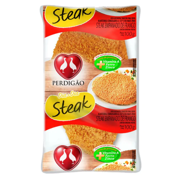 Empanado Steak Frango Perdigão - 100G - Imagem 1