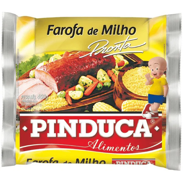 Farofa Milho Temperada Pinduca - 400gr - Imagem 1