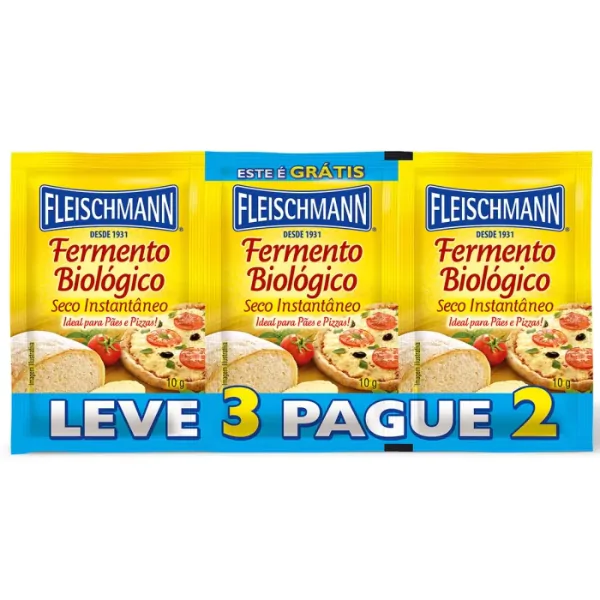 Fermento Biológico em Pó Fleischmann L3P2 - 30gr - Imagem 1