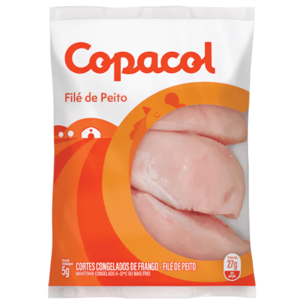 Filé Peito de Frango Congelado Copacol - 0,892 Kg - Imagem 1