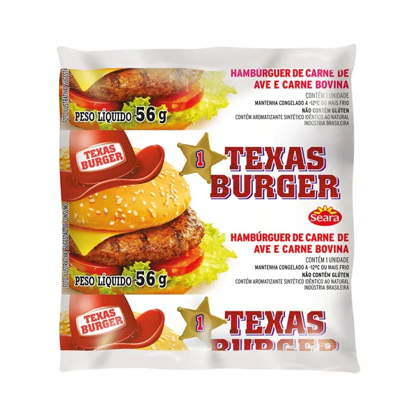 Hambúrguer Bovino Texas Burguer - 672gr - Imagem 2