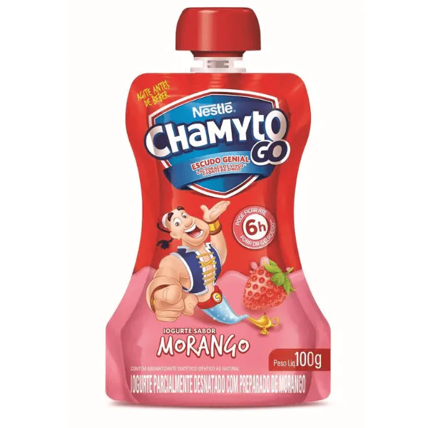 Iogurte Chamyto Go Morango Pouch - 100G-2 Iogurte Chamyto Go Morango Pouch - 100gr - Imagem 1