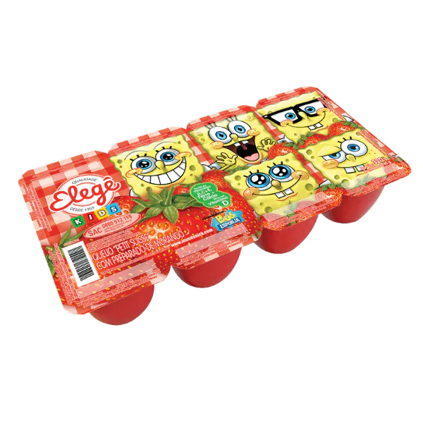 Petit Suisse Elegê Bob Esponja Morango - 320gr - Imagem 1