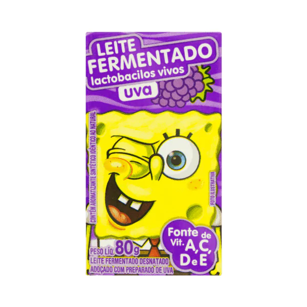 Leite Fermentado Elegê Bob Esponja Uva - 6und - Imagem 2