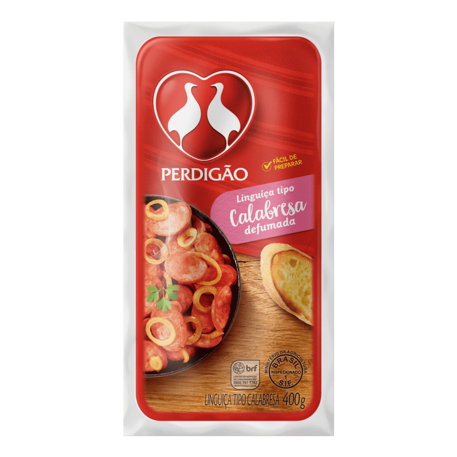 Linguiça Calabresa Perdigão - 400gr - Imagem 1