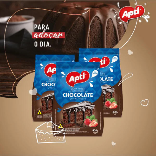 Mistura Bolo Apti Chocolate - 400gr - Imagem 2